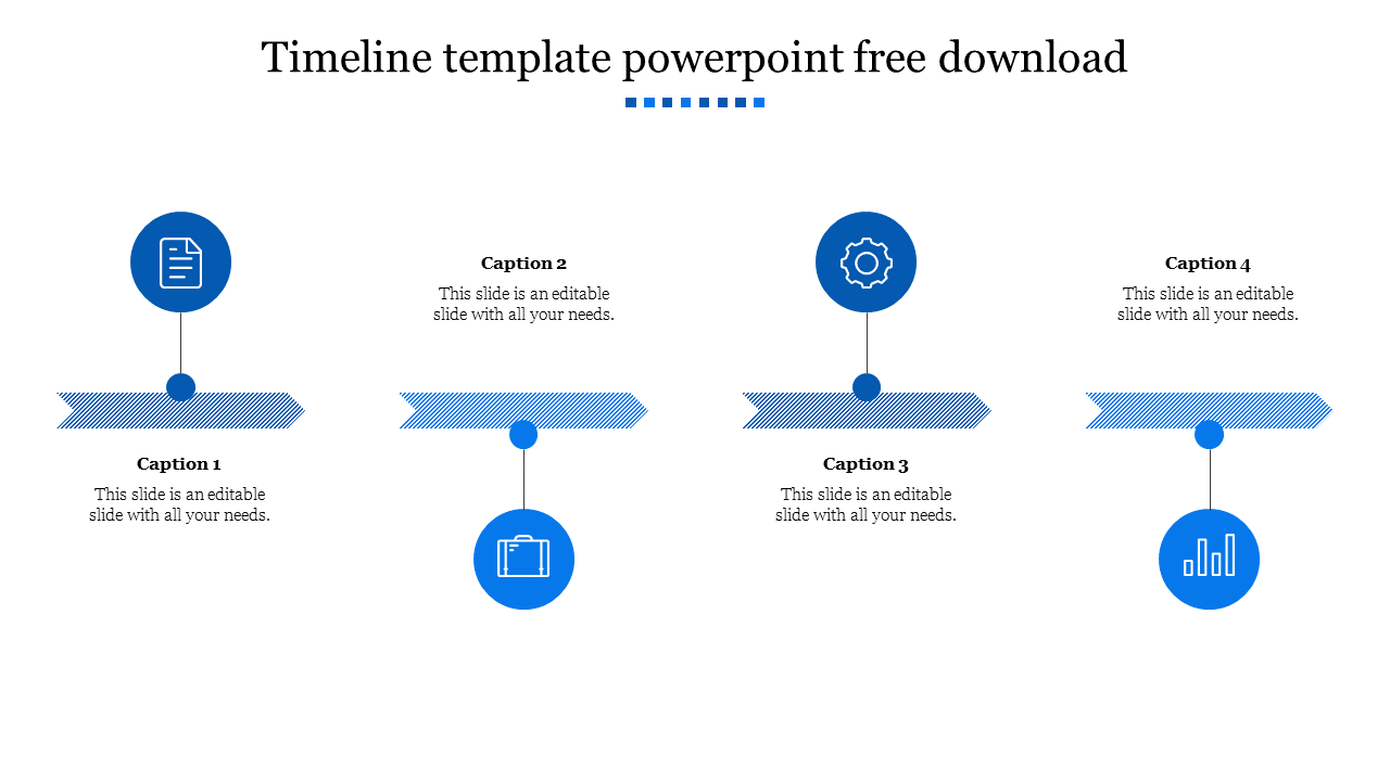 timeline template powerpoint free download-4-Blue